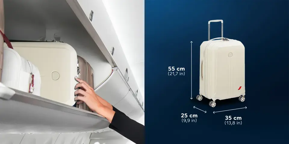 Equipaje de mano en compartimento superior